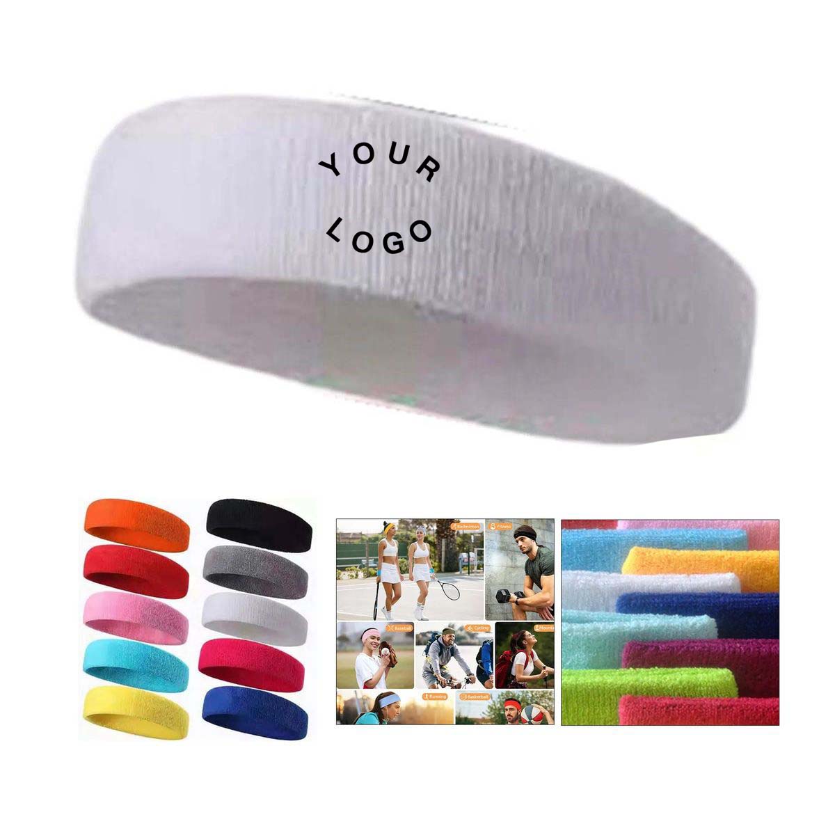 Moisture Absorbing Sports Headband with Comfort Fit 2