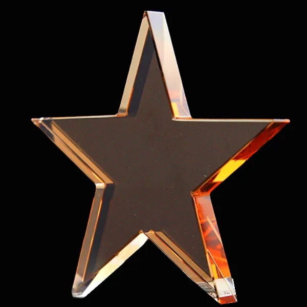 Colored Crystal Star Paperweight 6