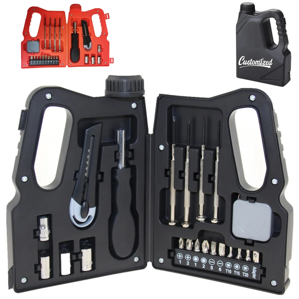 Custom 21 Piece Oil Jug Shaped Hardware Tool Kits Set 5