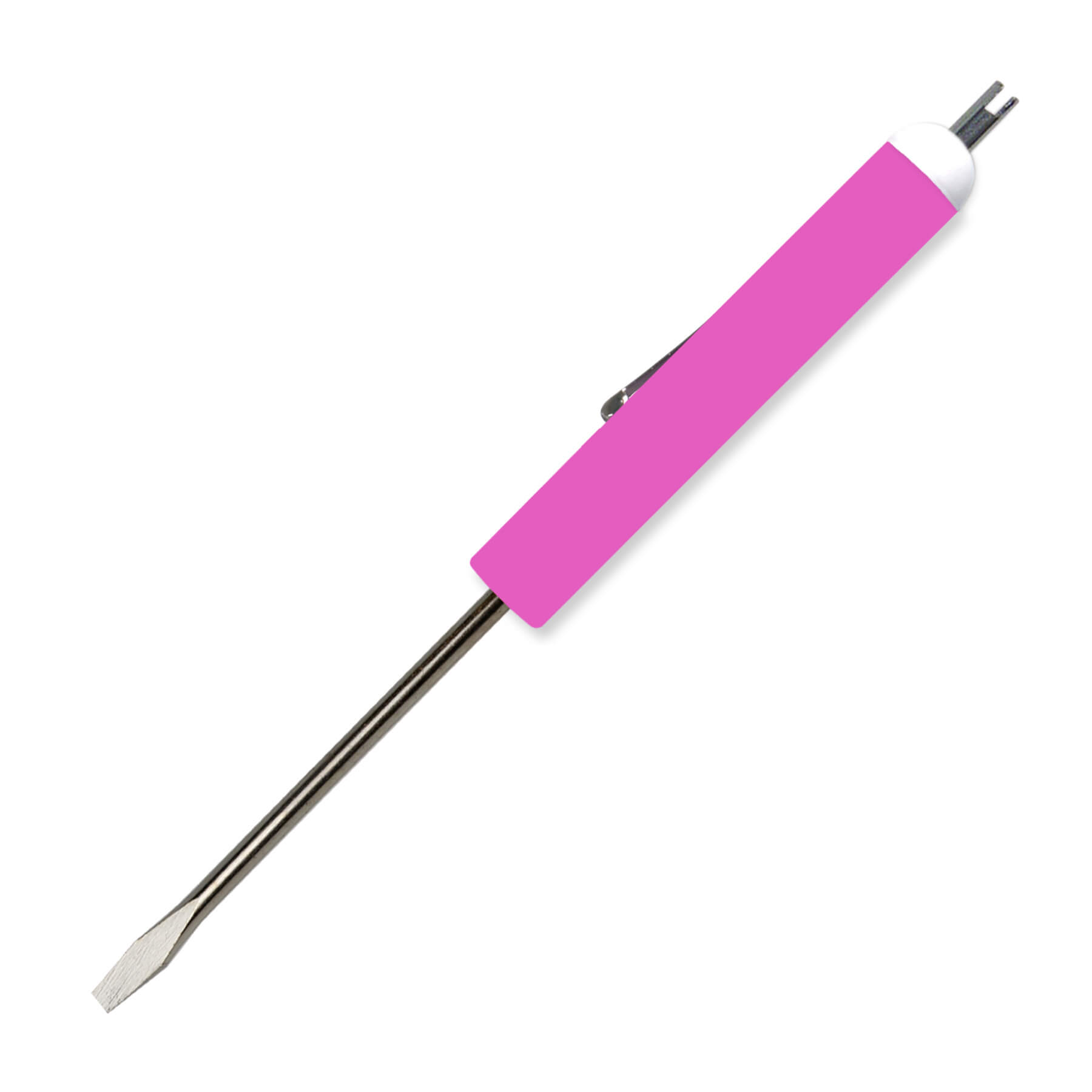 Pocket Screwdriver 1/8" Flat Blade + Valve Stem Top 40