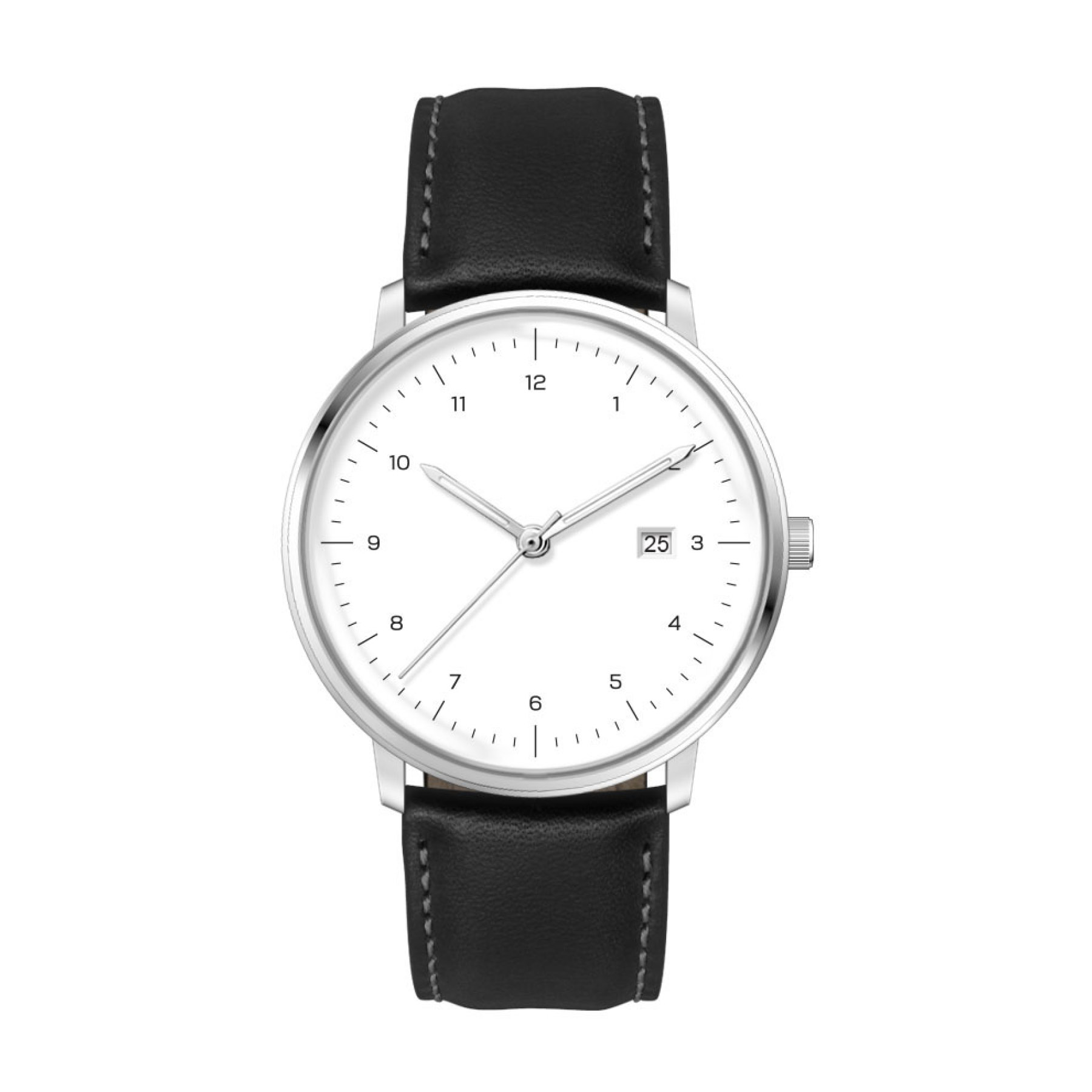 39MM SS  SILVER CASE, 3-HAND MVT, DTE 4