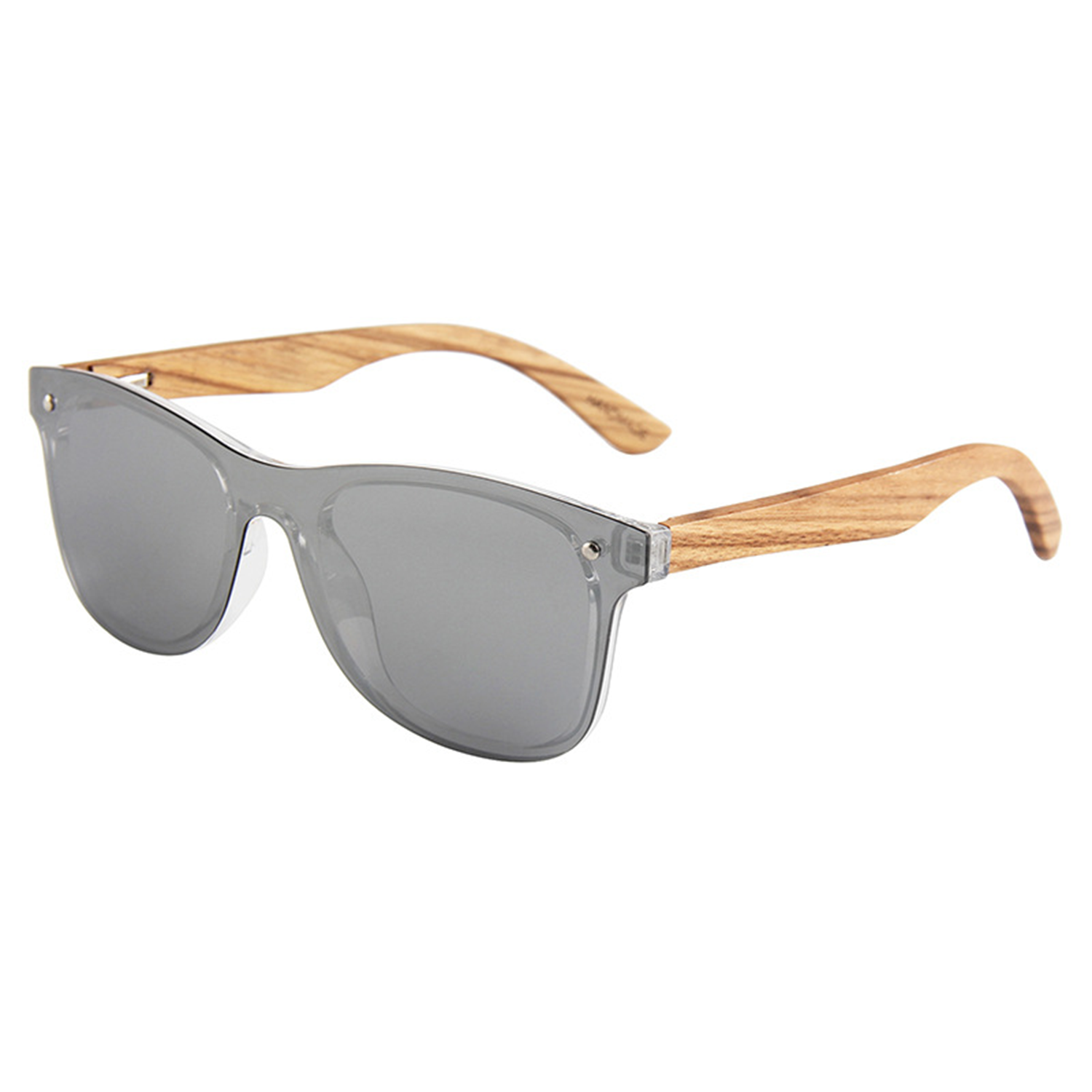 T Square Frameless Polarized Bamboo Wooden Sunglasses 4