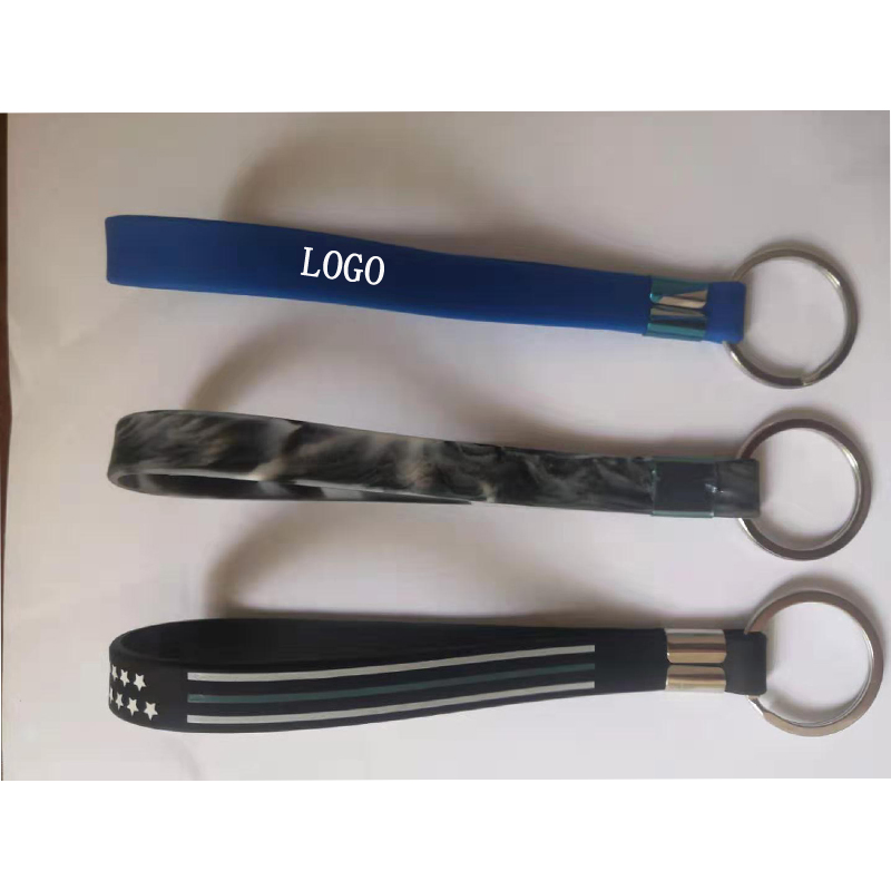 Custom Silicone Rubber Key Chains--11"X0.5"x0.08" 1