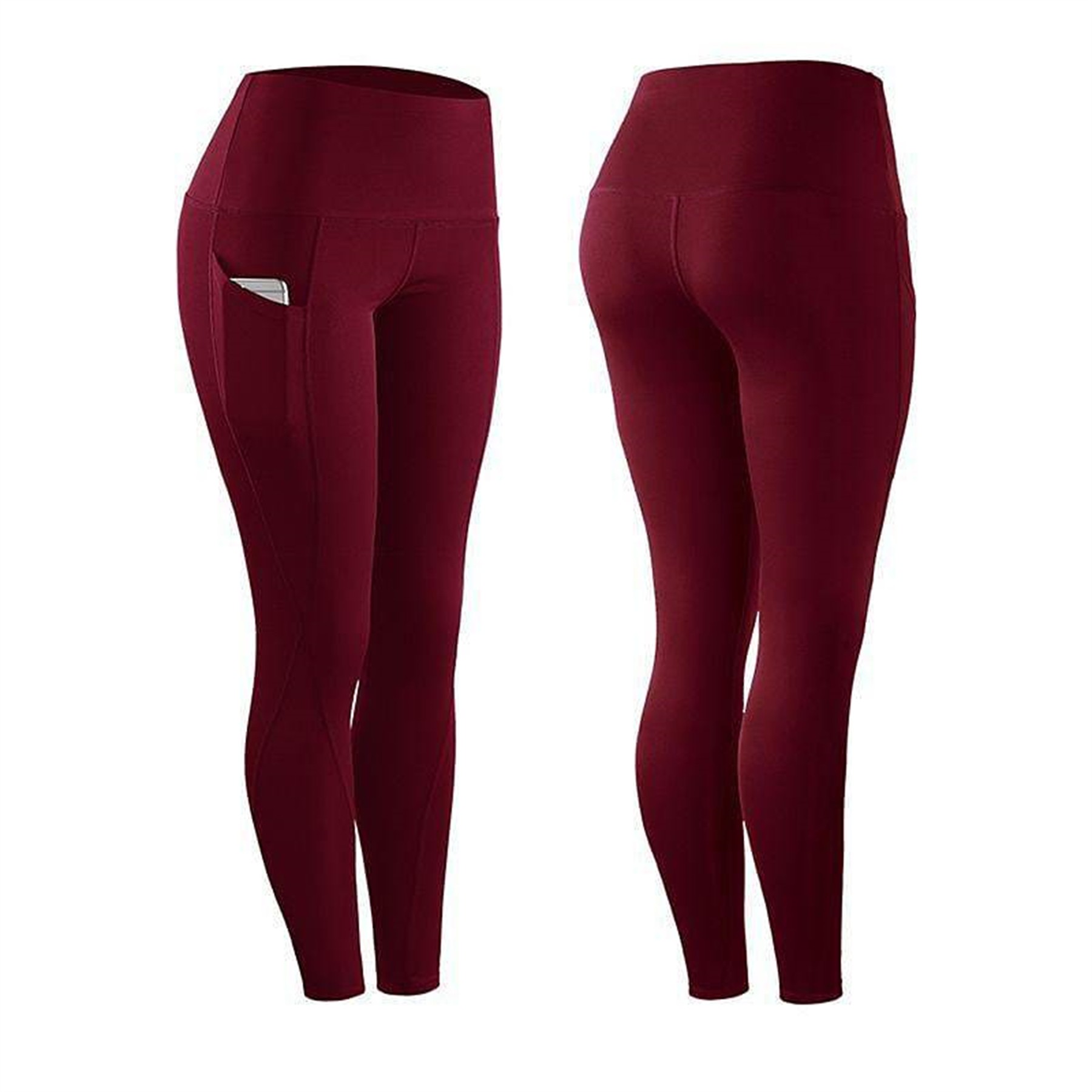 Women's High Waisted Yoga Pants Leggings w/Pockets 13