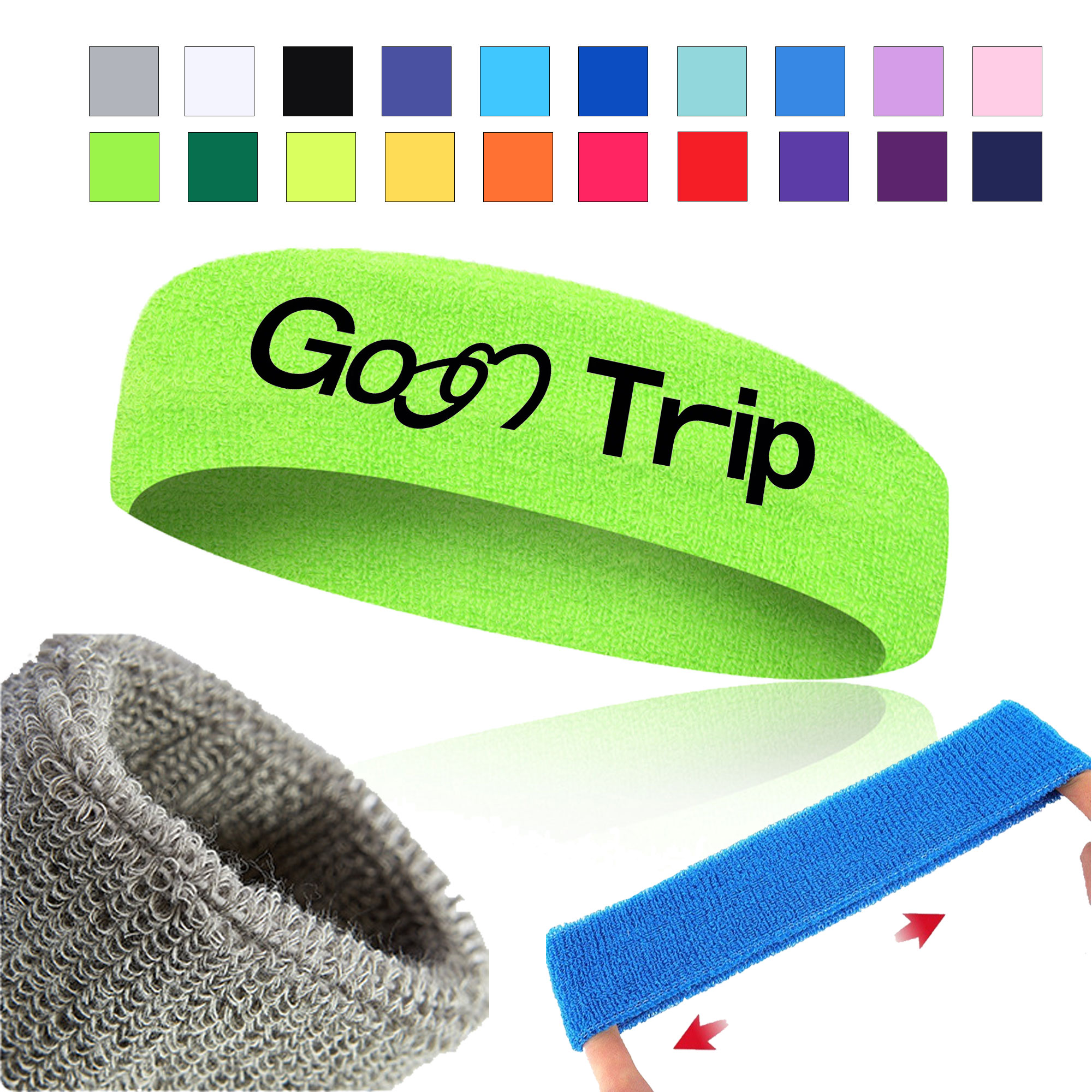 Embroidered Sweat Absorbing Headband 3