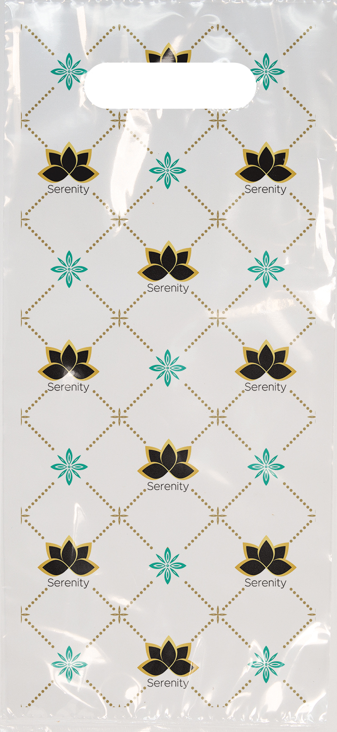 Full Color Scatter Clear Plastic Bag 6" x 13"