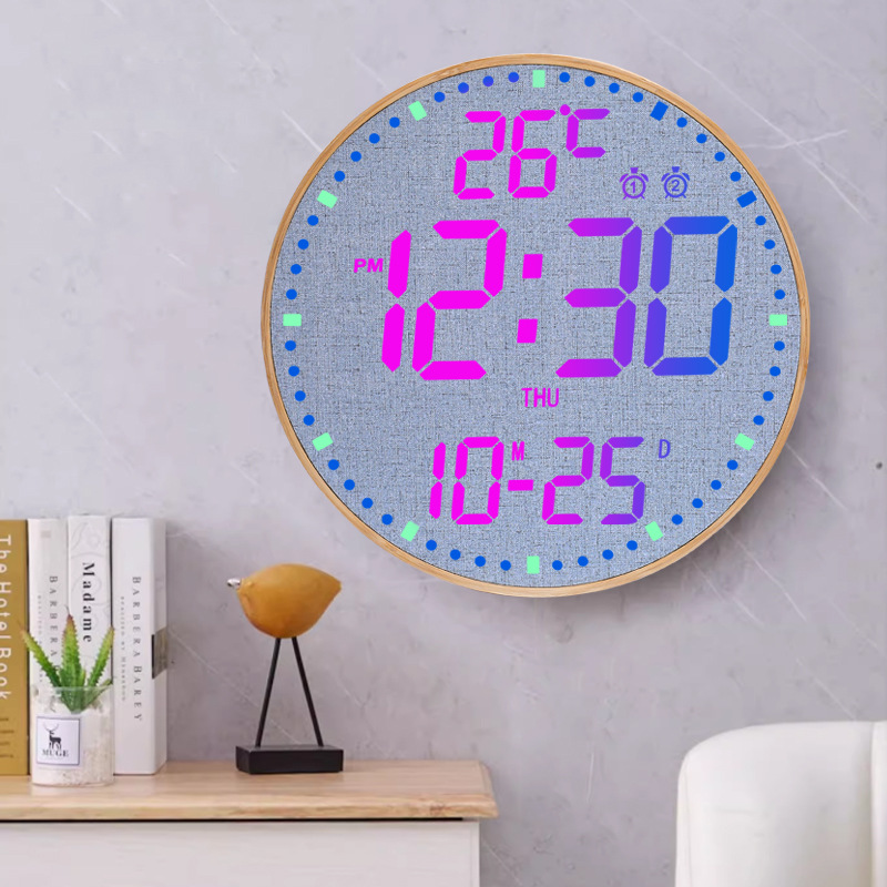 12" Digital Wall Clock with remote control 9