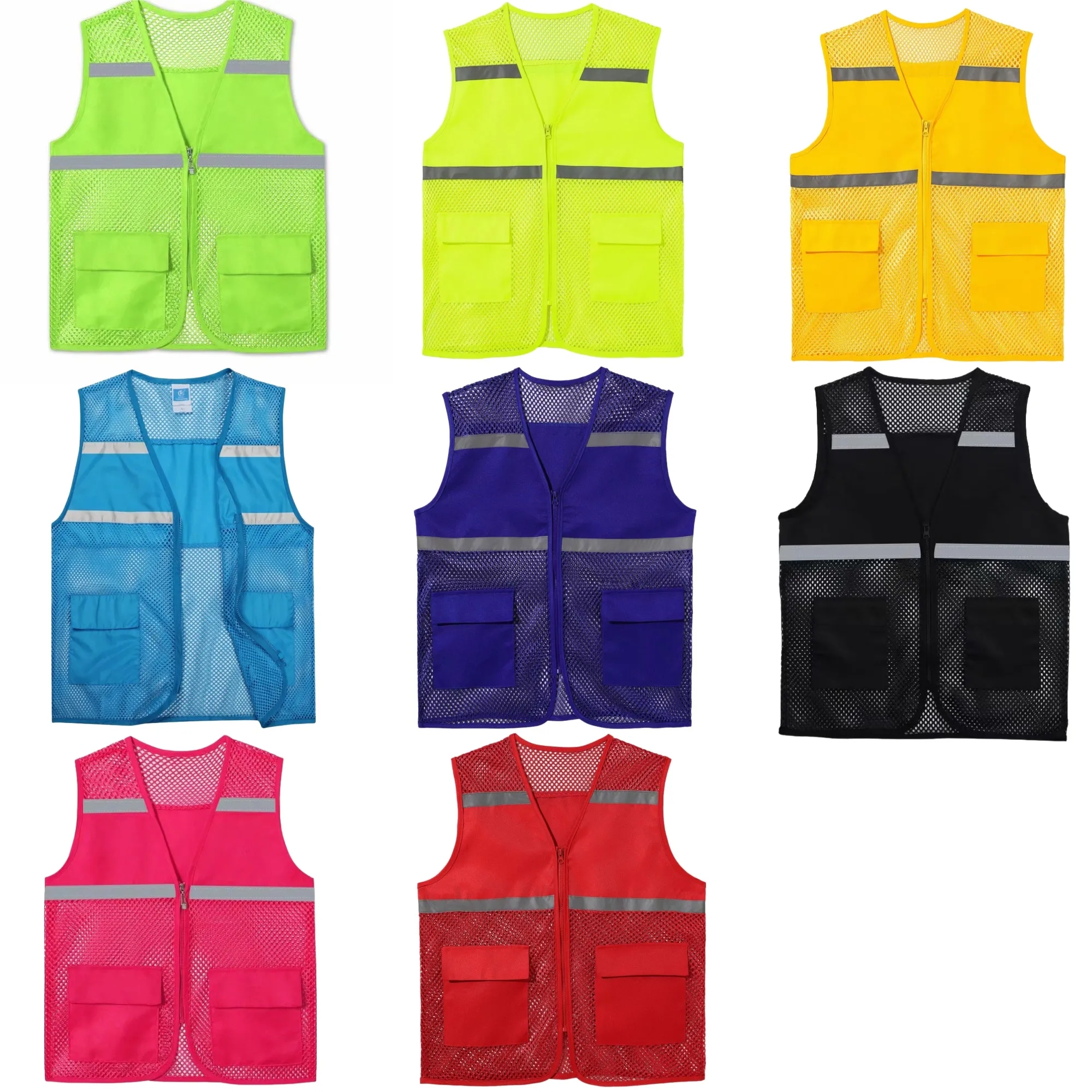 Unisex Reflective Safety Vest Volunteer Work Event Clothes 3