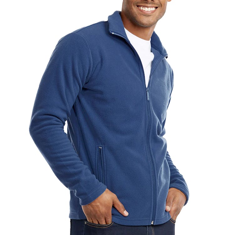 Men's Polar Fleece Jackets - Small Denim 2