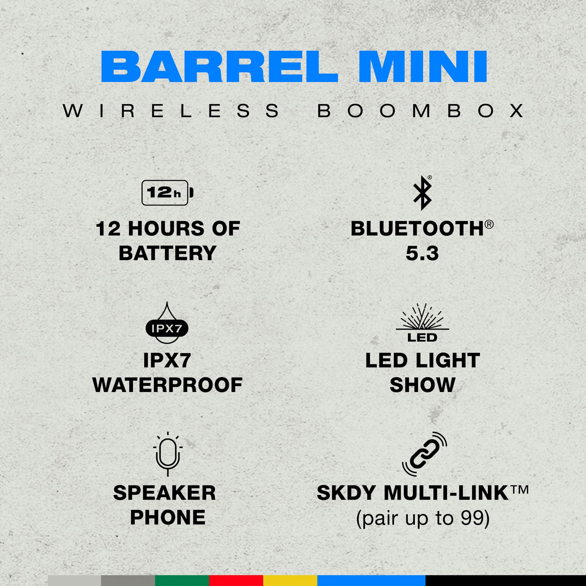 Skullcandy Barrel Mini Party Speaker 33