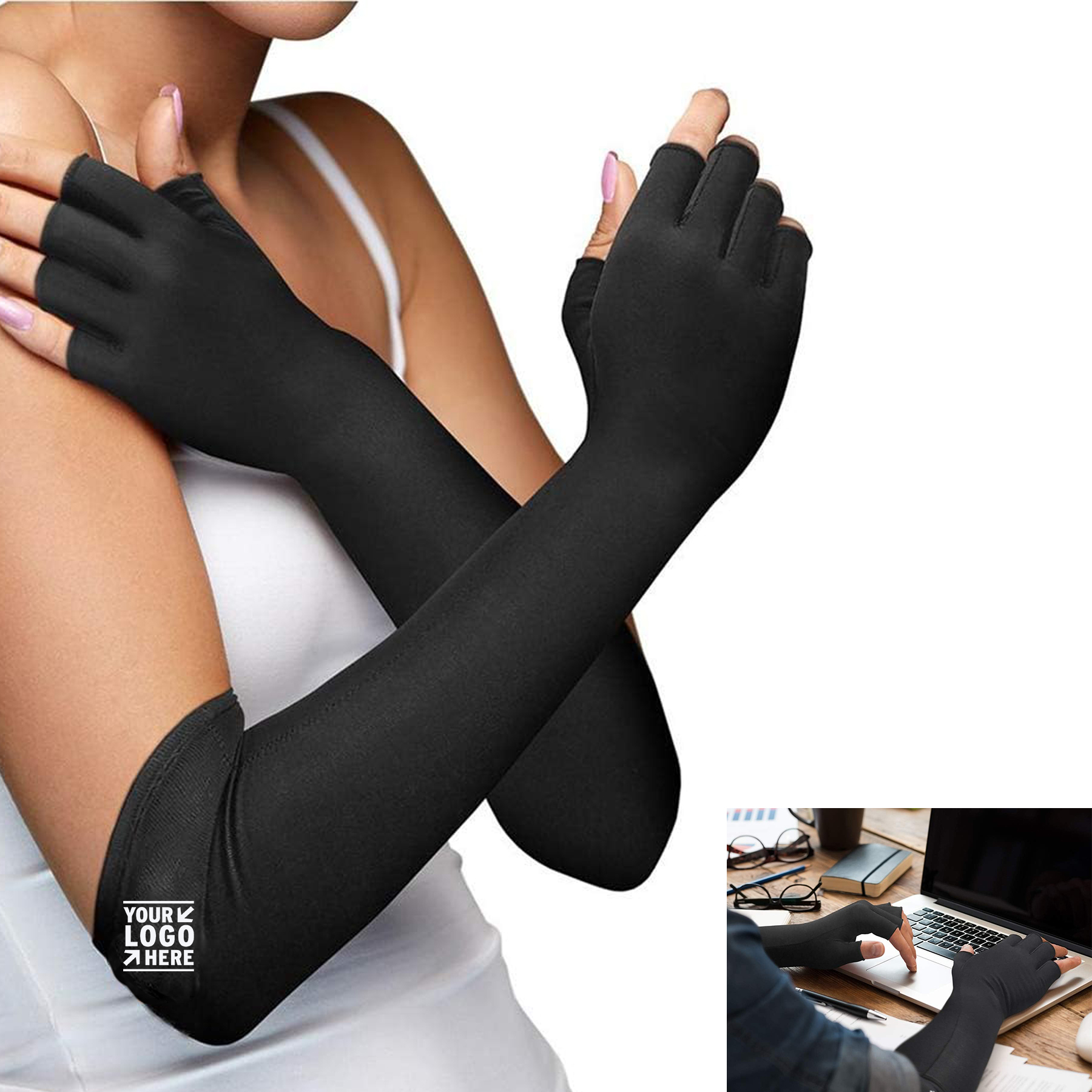 Copper Compression Long Arthritis Gloves 2