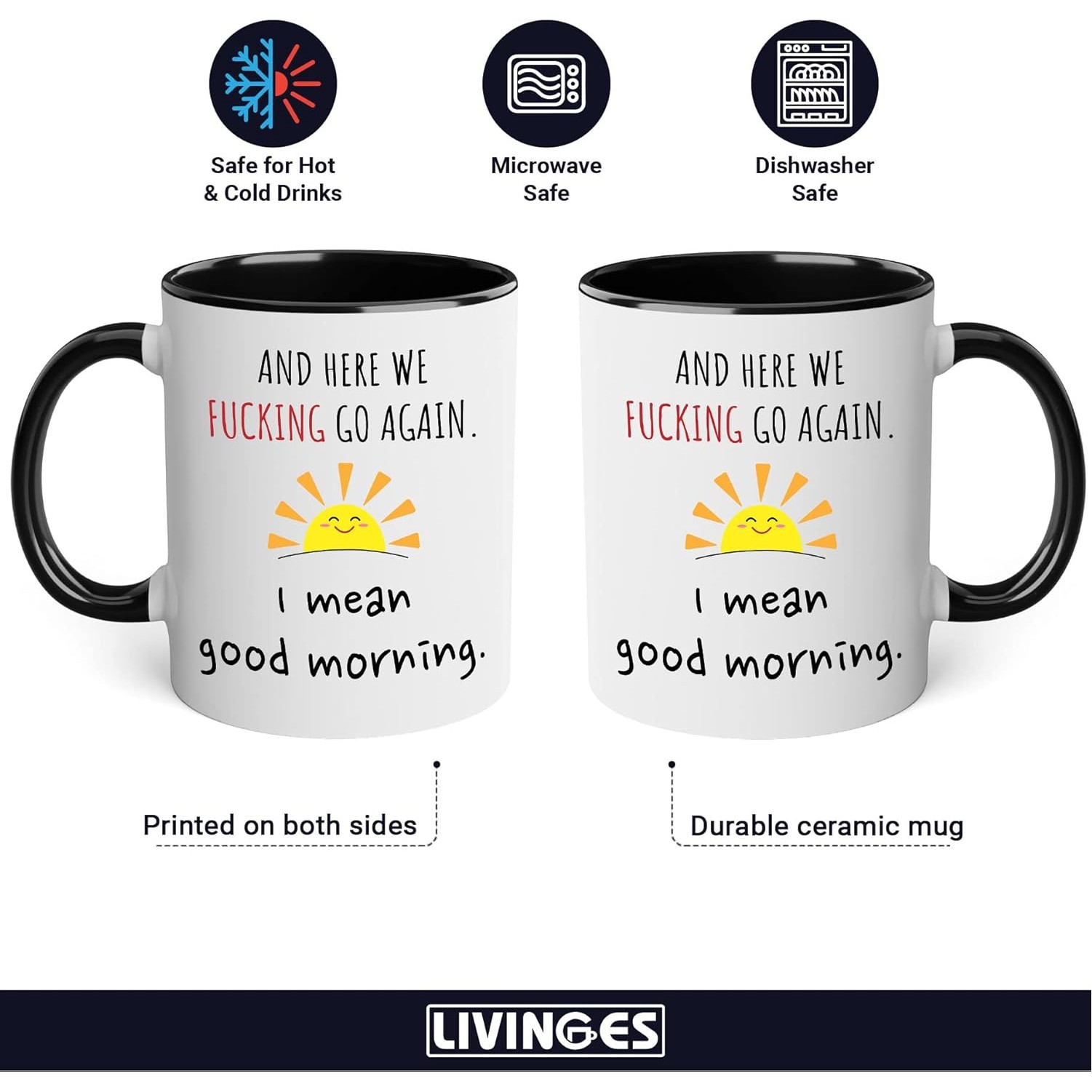 11 Oz. Ceramic Coffee Mug/Good Morning Funny Coffee Mug 2