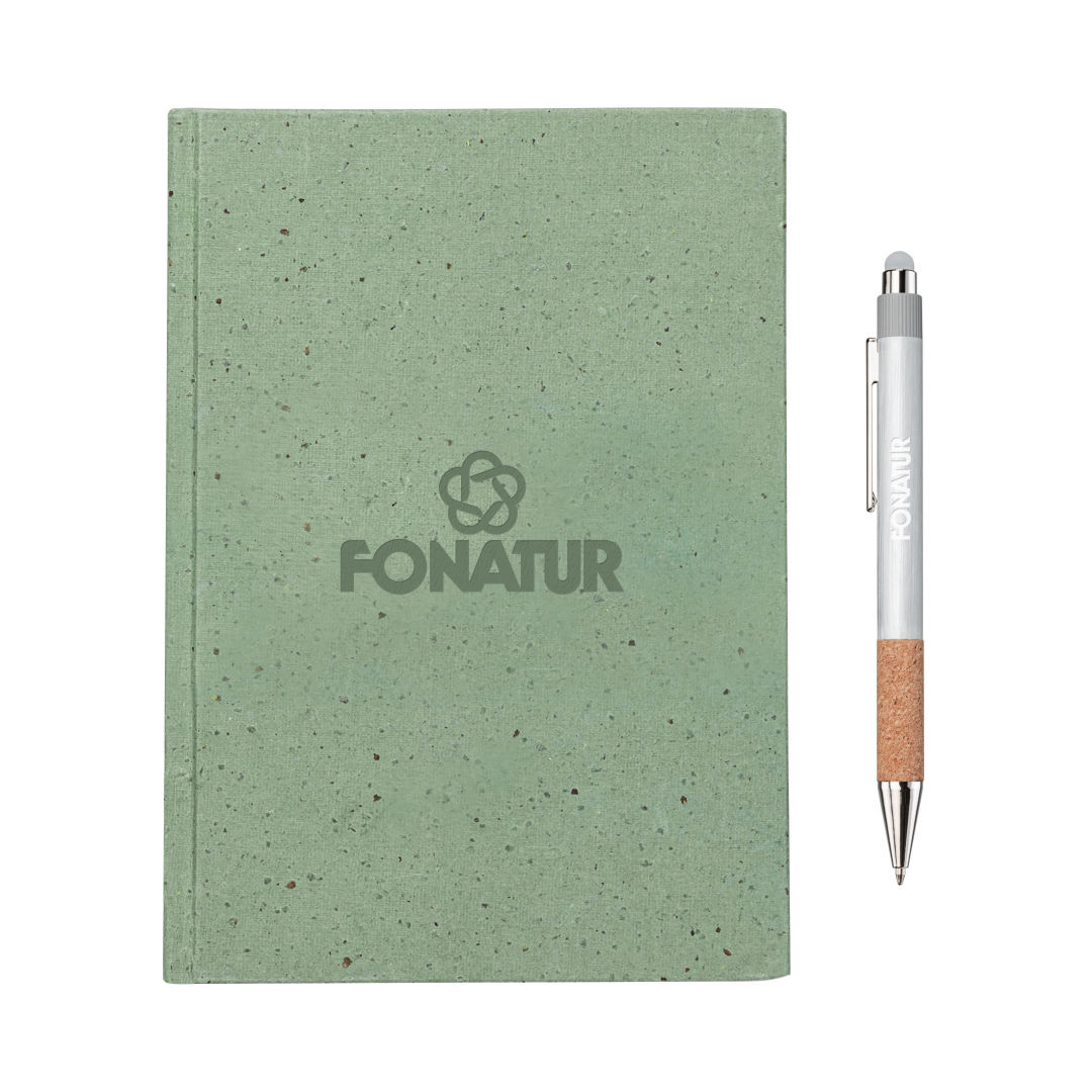 Tree Free Notebook/Manuel Recycled Pen Gift Set 5