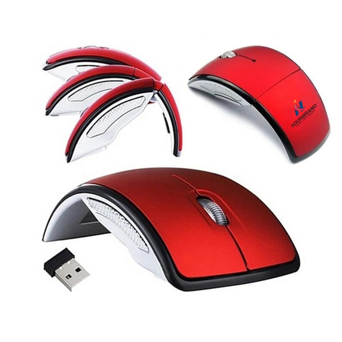 Wireless Foldable Ergonomic Arc Optical Mice For Laptop 7