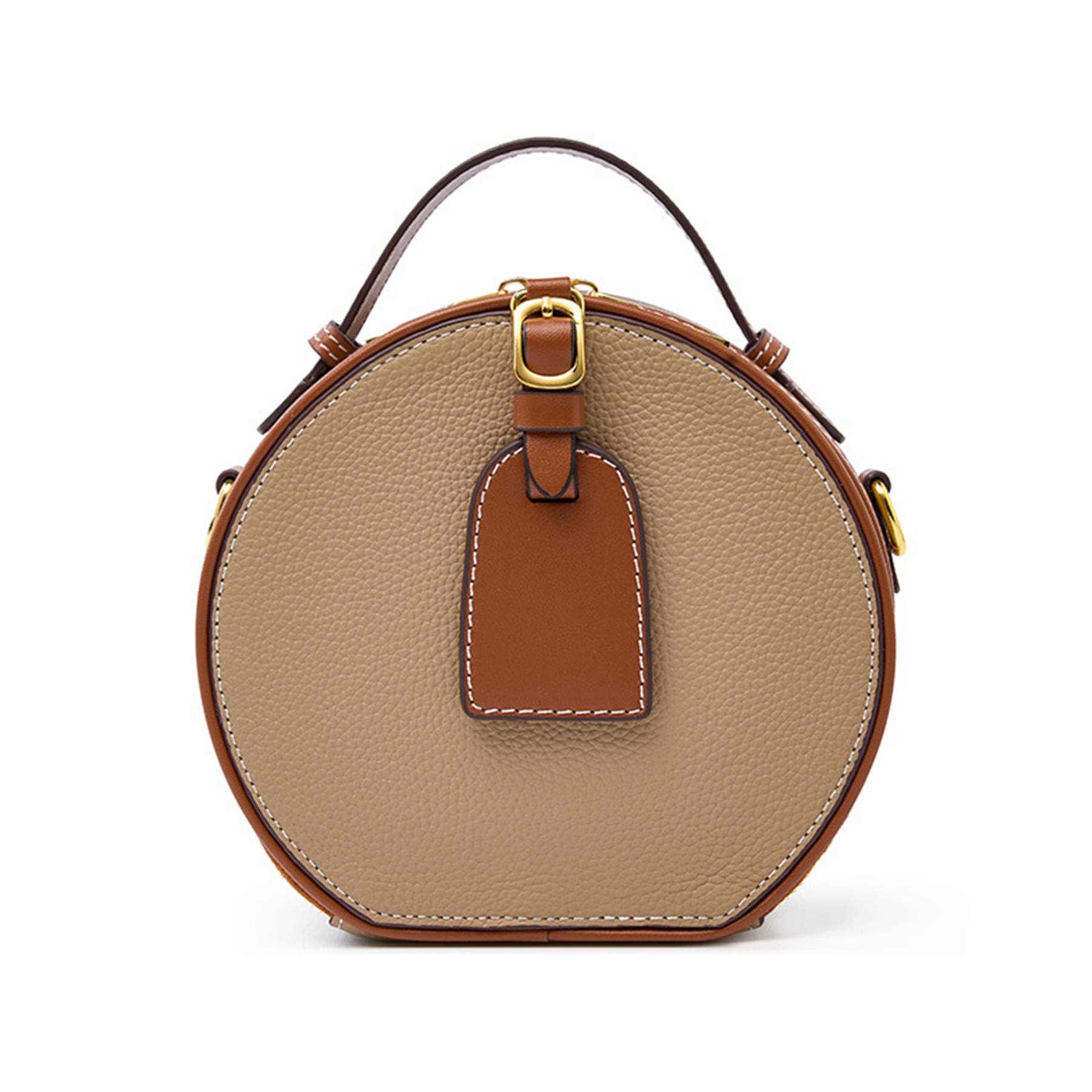 Genuine Leather Round hand-held women's Crossbody bag 9