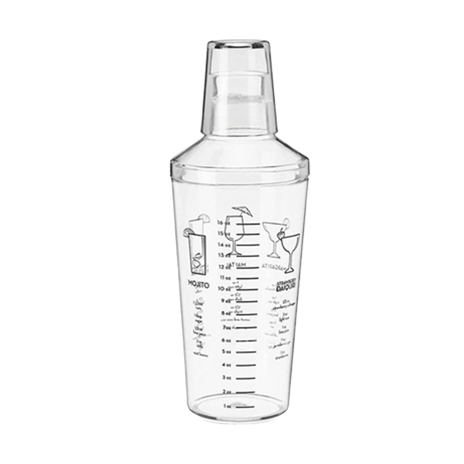 19 oz Plastic Clear Cocktail Shaker 3