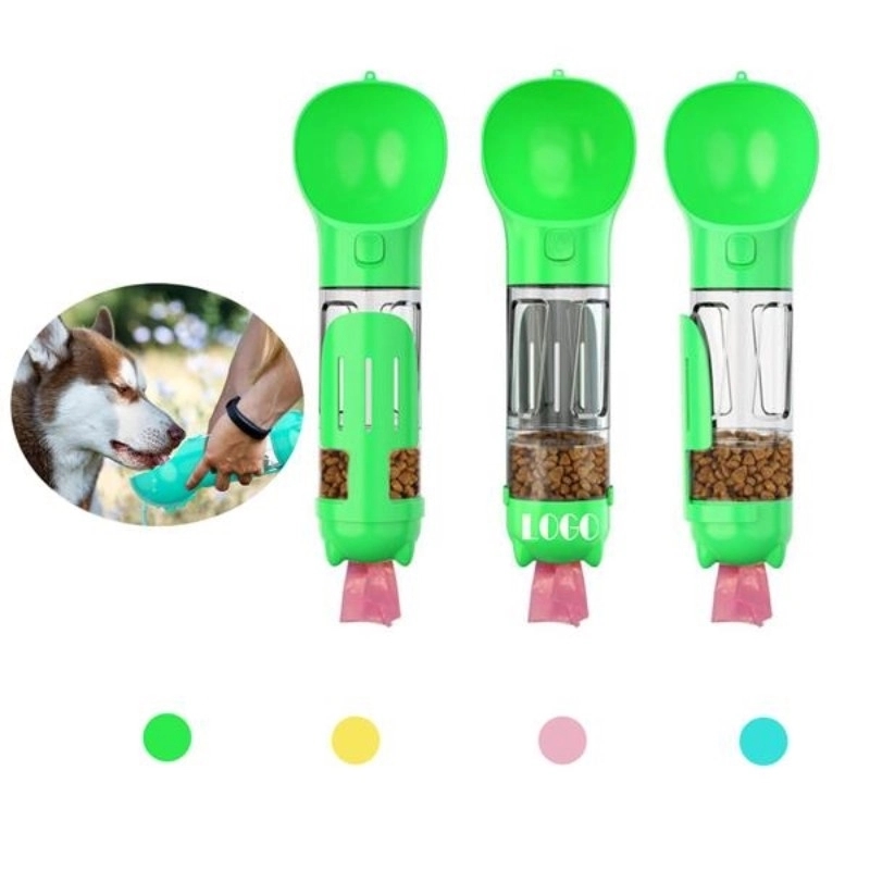 Dog Pet Travel Water Bottle Dispenser With Food Container 2