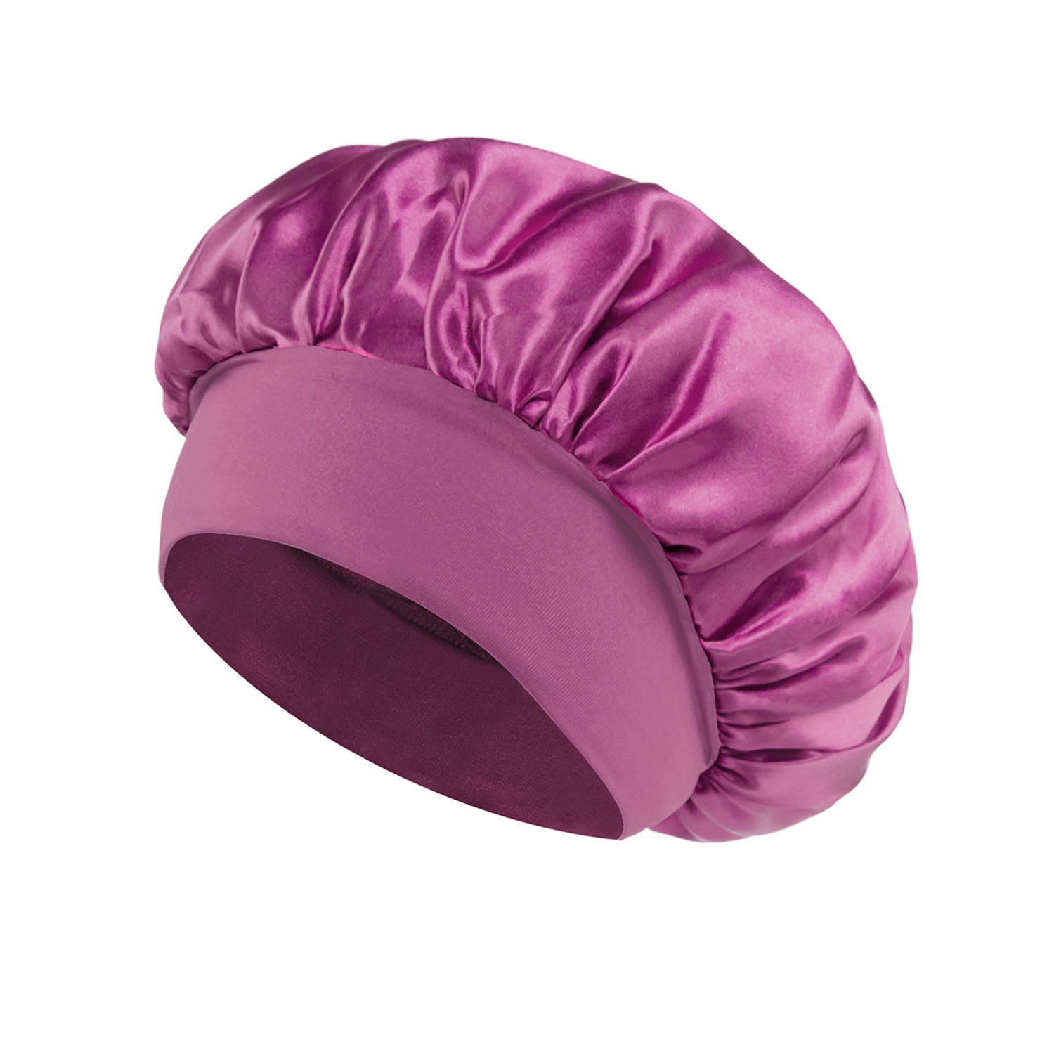Silk Satin Sleep Hair Bonnet w/ Wide Edge for Women 26