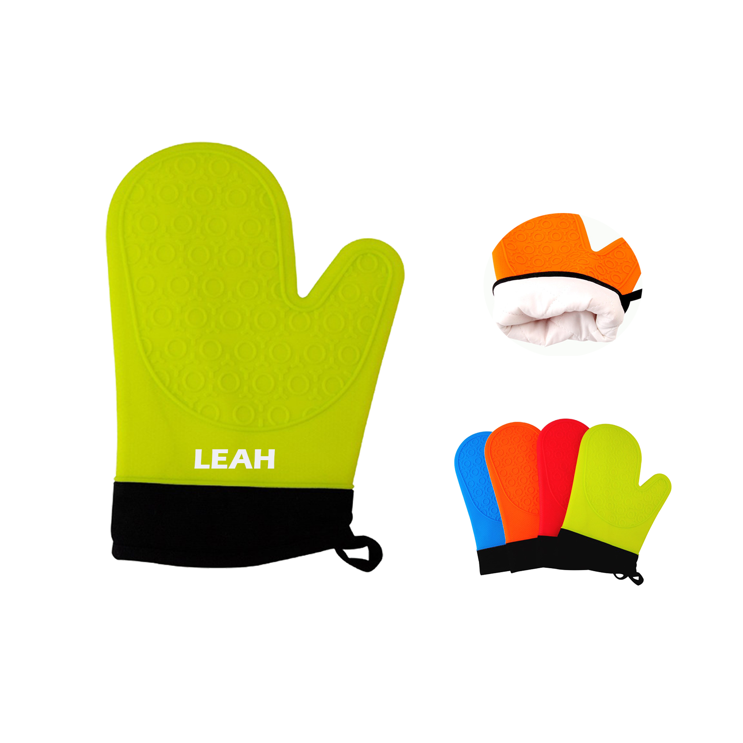 Heat Resistant BBQ Silicone Oven Mitt 3