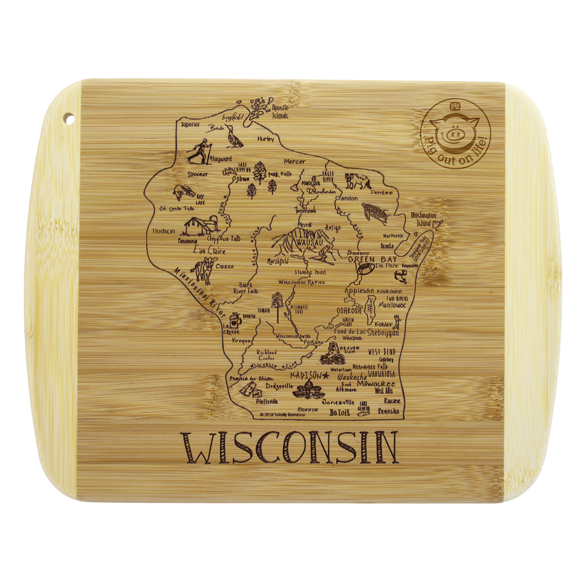 A Slice of Life Wisconsin Serving & Cutting Board 7