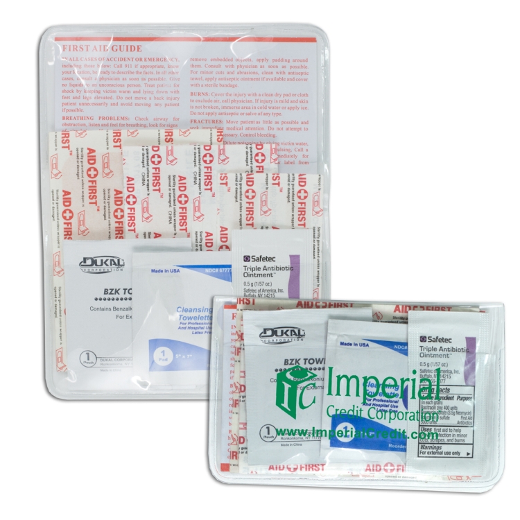 "HEAL-ON-THE-GO XL" 15 Piece Economy First Aid Kit in Colorful Vinyl Kit 9