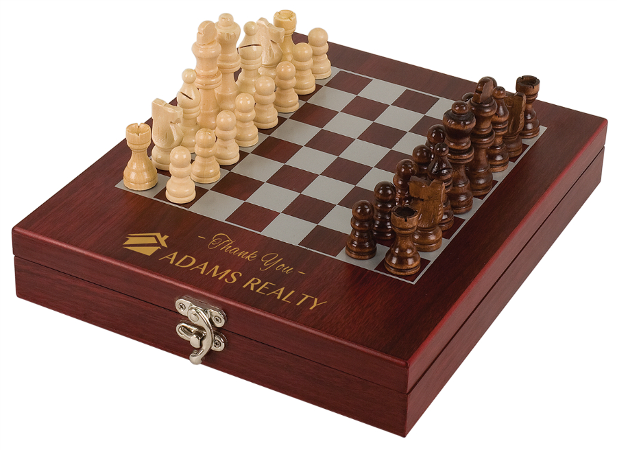 Rosewood Finish Chess Set 5