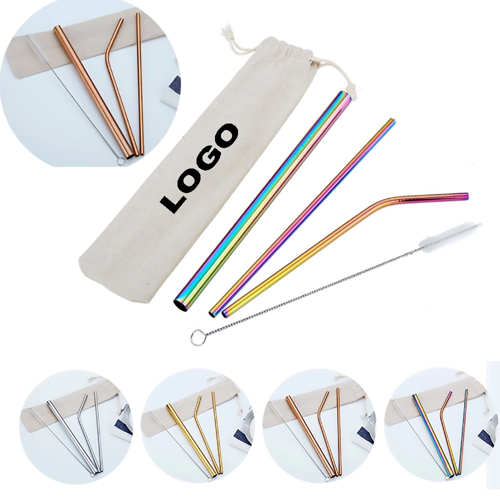 4Pcs Straw Set With Bag Packing 2
