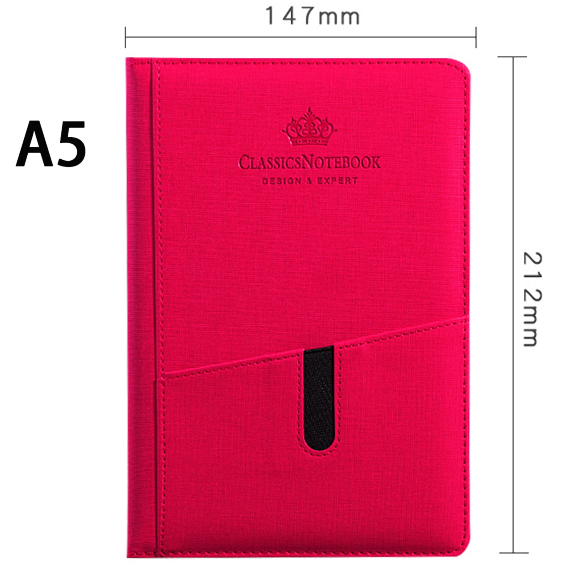 A5 Padded Leather Notebook w/82 Lined Pages 2