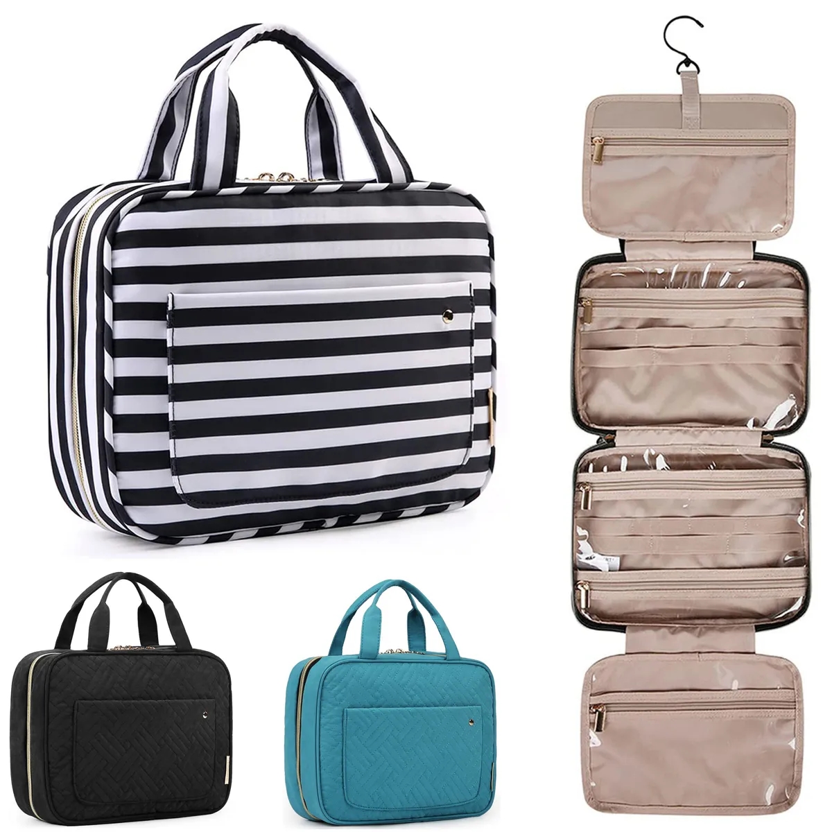In Stock High Quality Travel Toiletry Bag Hanging Organizer 7