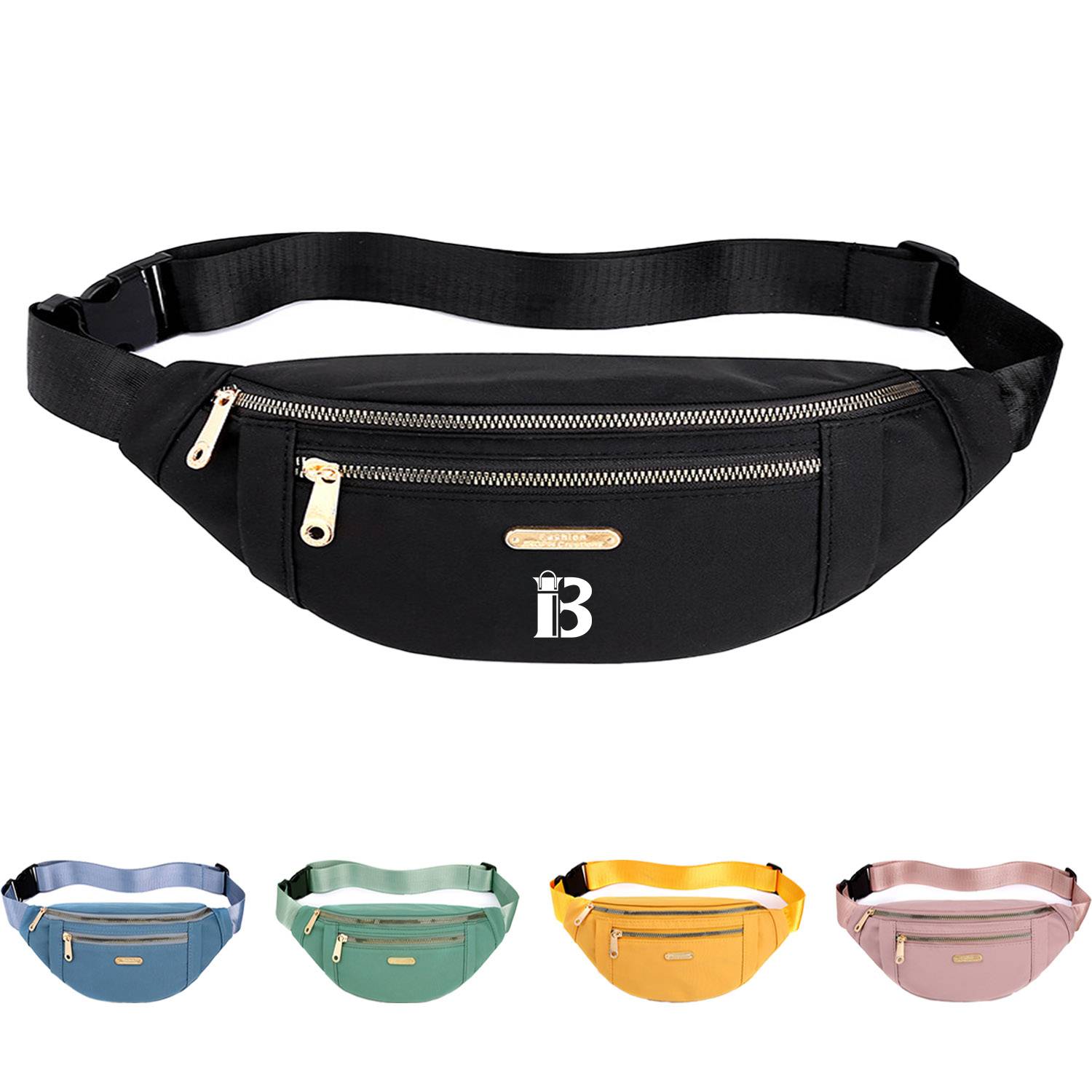 Oxford Sling Bag Double Zippers Fanny Pack 2