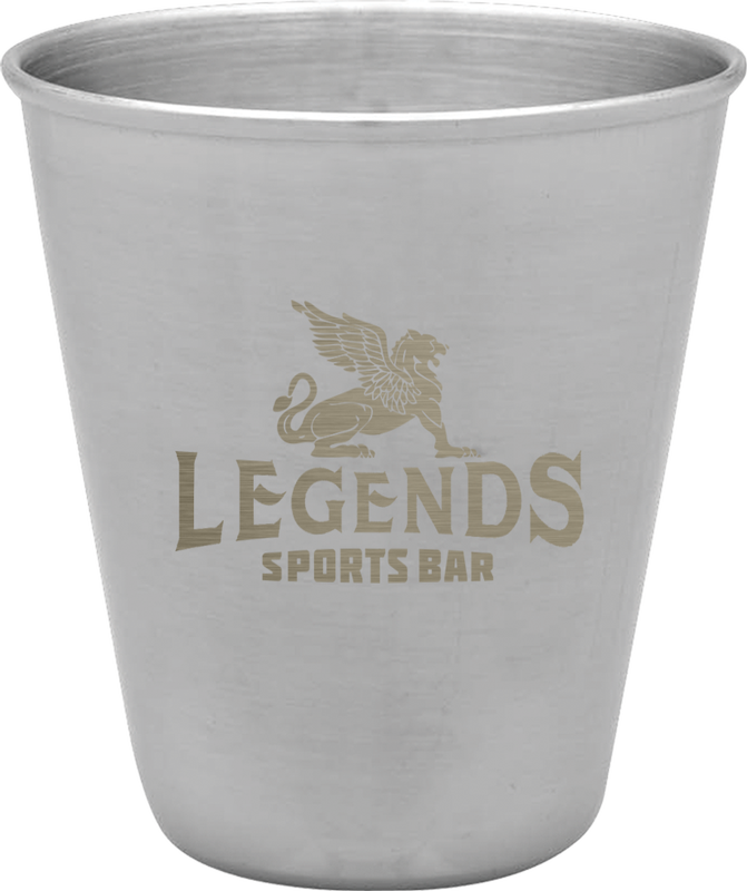 2 oz. Stainless Steel Shot Glass - Laser Etched