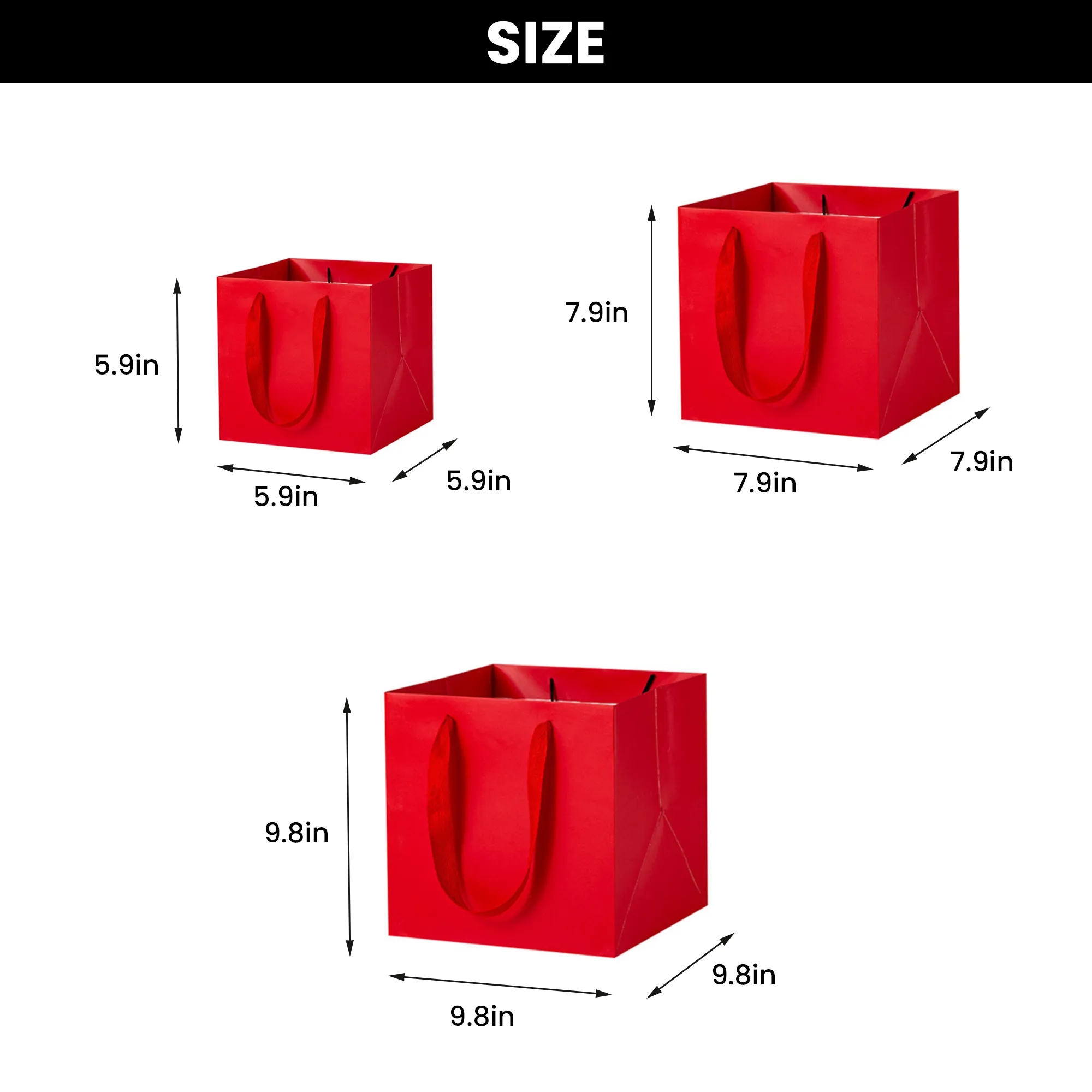 Vibrant Square Paper Gift Bags for Presents With Handles 1