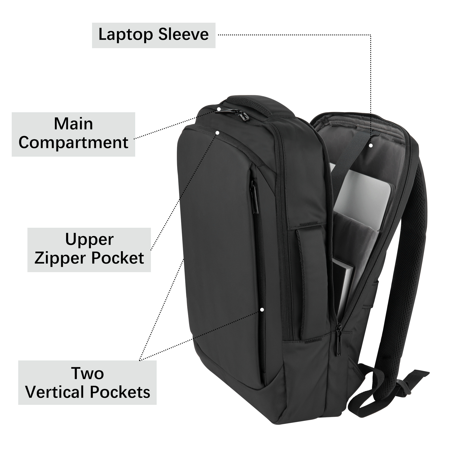 Carry On 3-Way Convertible PU Leather Laptop Backpack 5