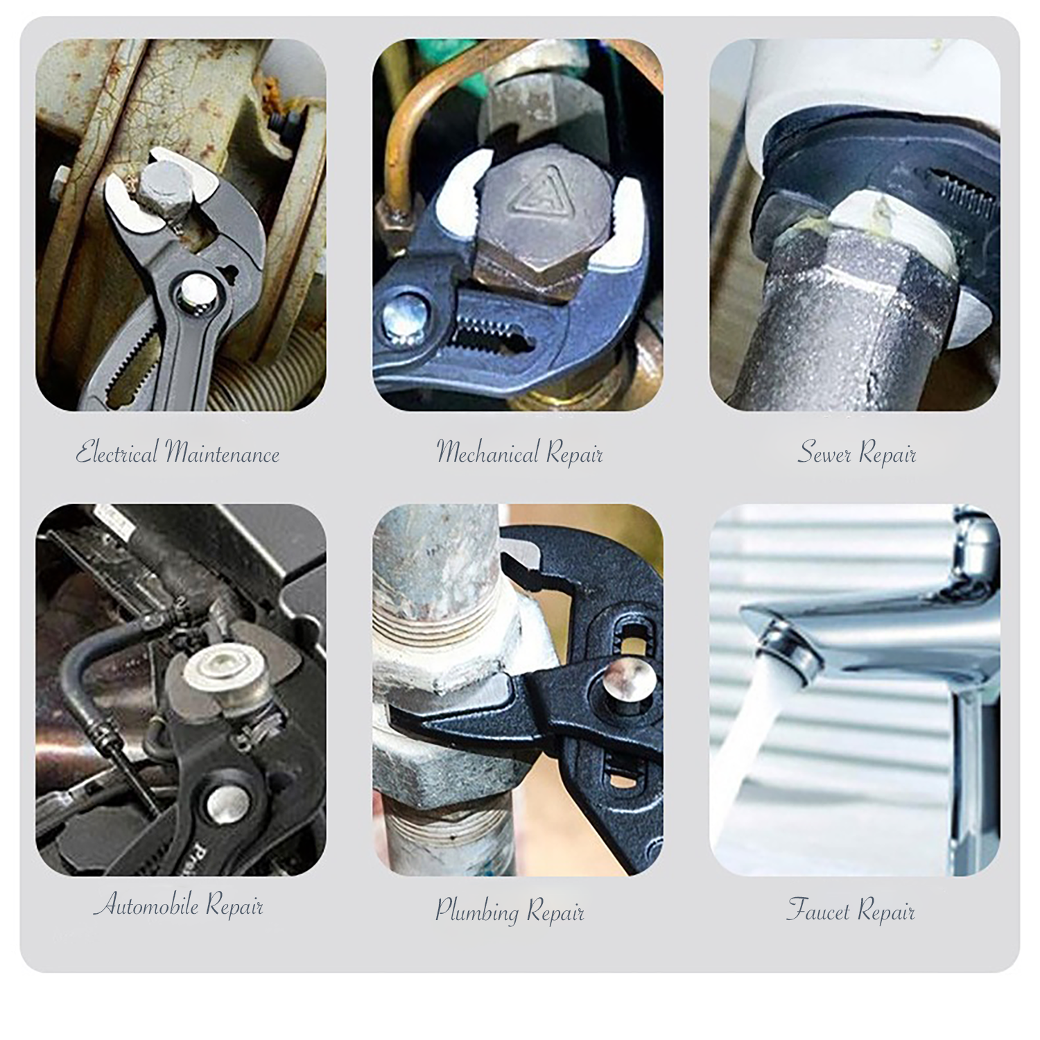Large Opening Adjustable Wrench 6