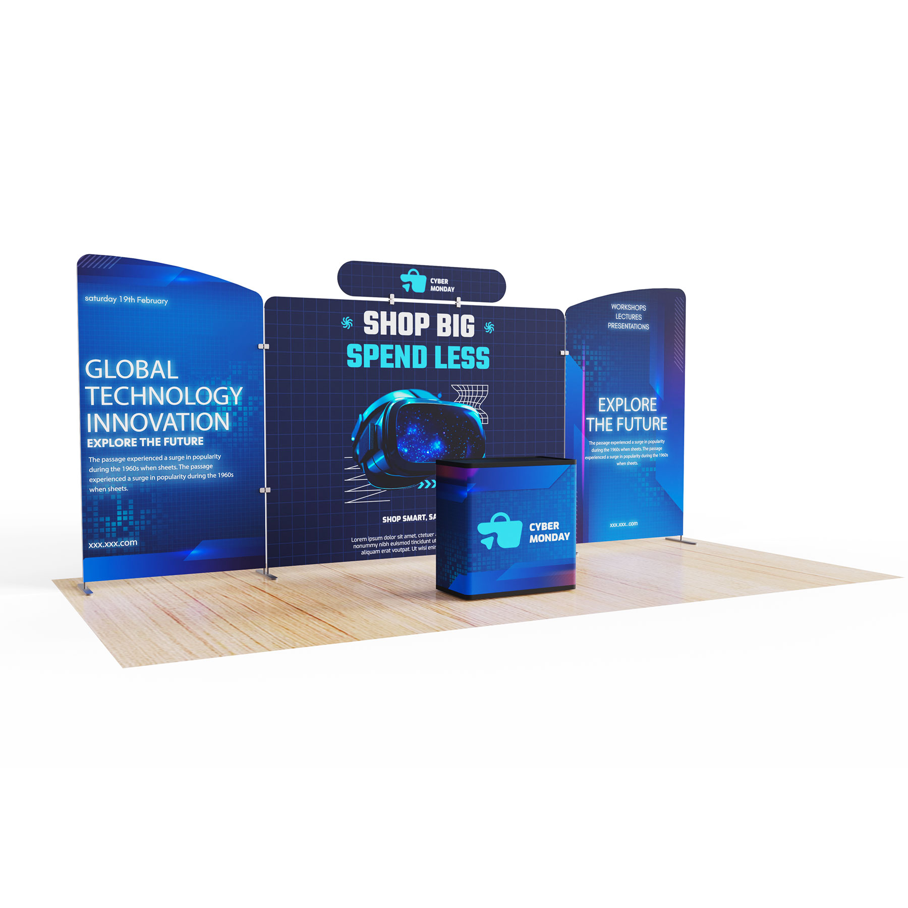 10' X 20' Custom Straight Tension Fabric Trade Show Booth Kit 2