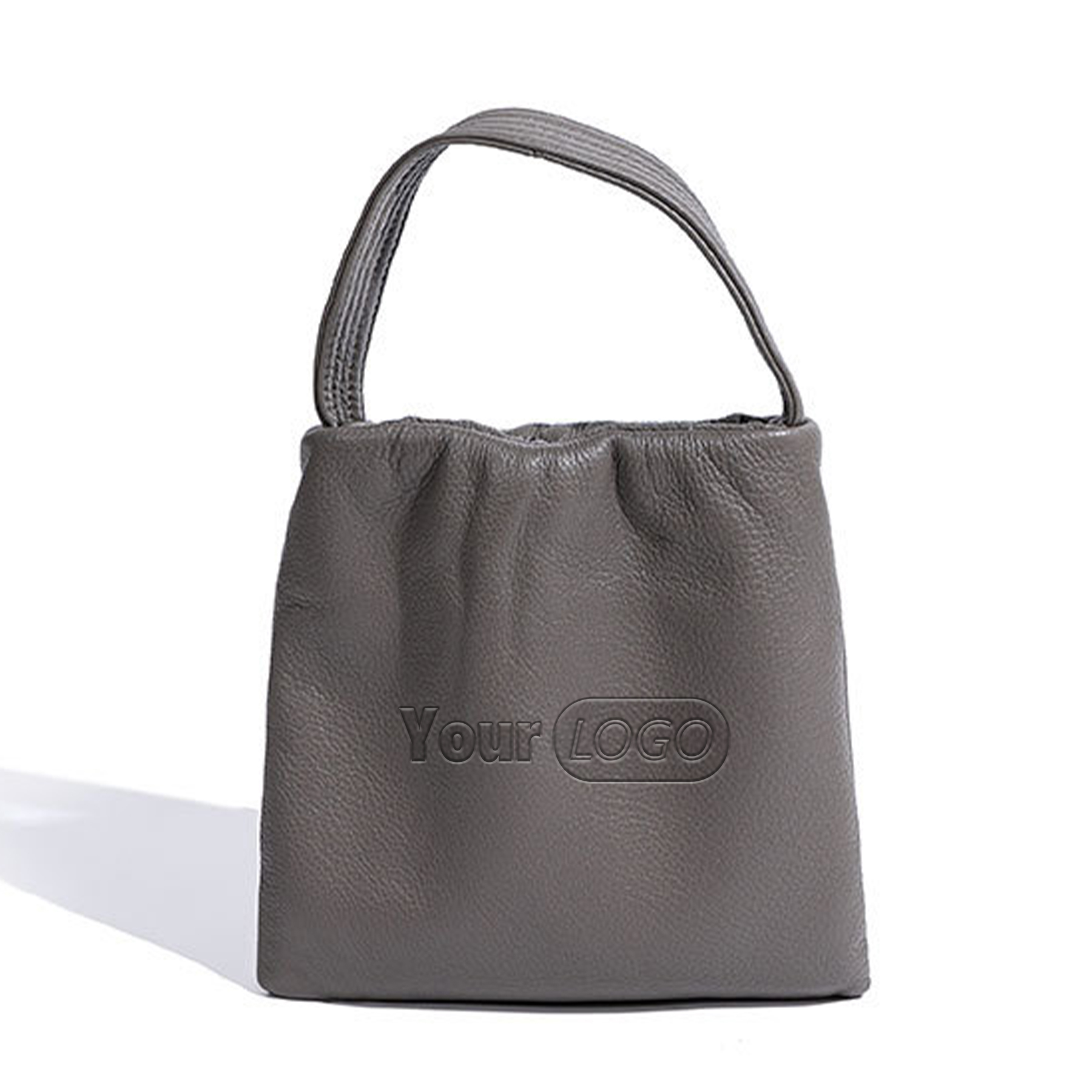 Genuine Leather Simple premium pleated tote bag 4
