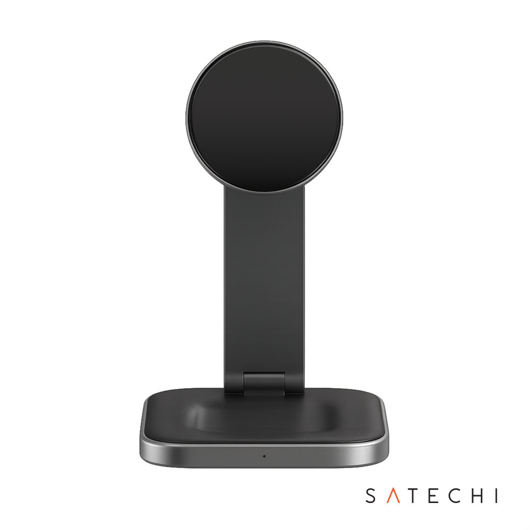 SATECHI® 2-in-1 Foldable Qi2 Wireless Charging Stand 9