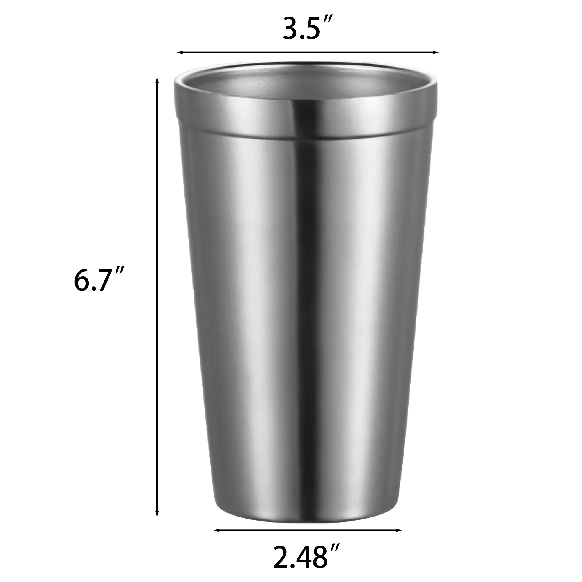 21oz Stainless Steel Pint Cup 3