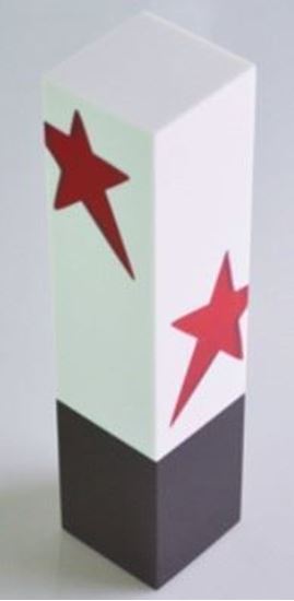 White Poly Resin With Star Designs, 9.75" 1