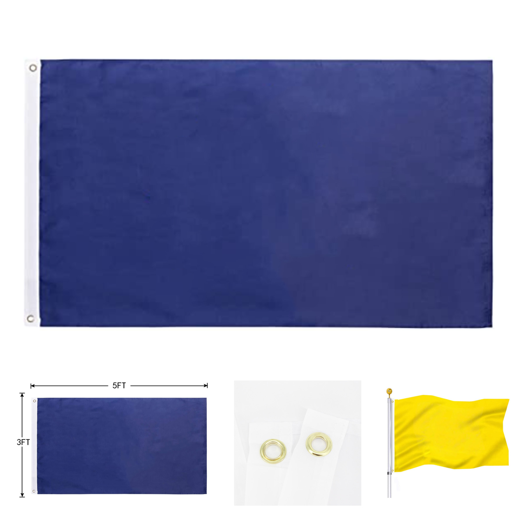 3Ft x 5FtCustom Single Sided Flag 2