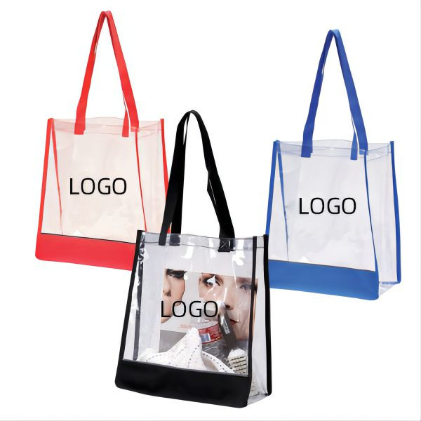 Clear Tote Bag W/ Color Trim 2