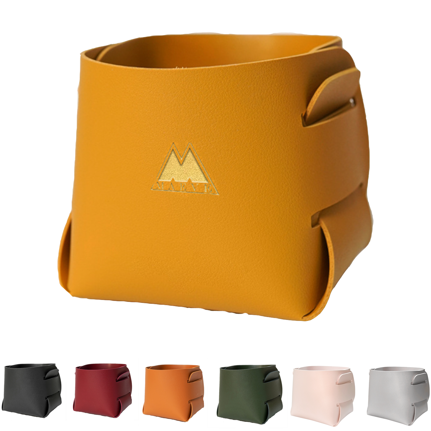 Foldable PU Leather Desktop Storage organizer 15