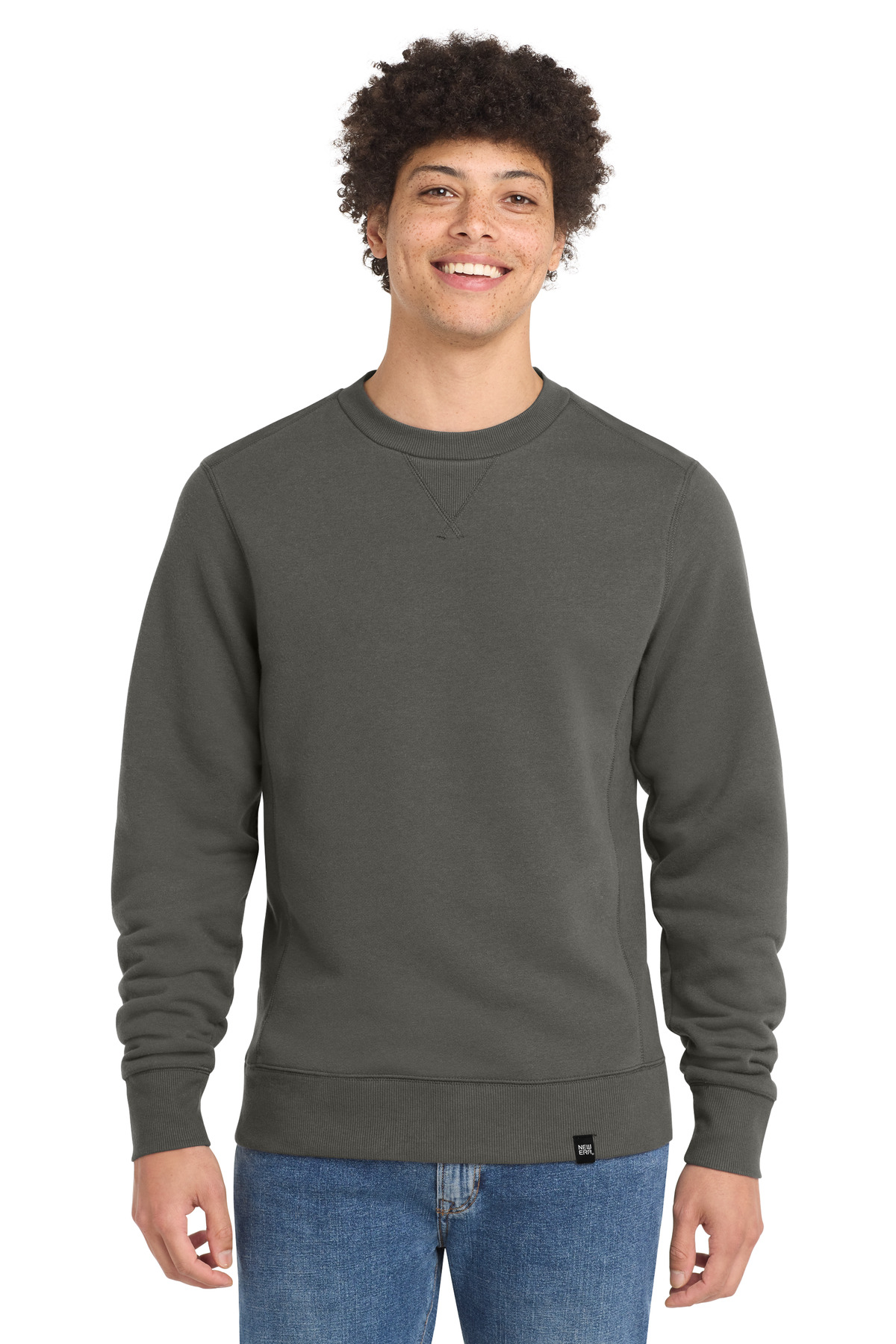 New Era French Terry Crew. NEA501, custom hoodie or sweatshirt with logo imprint 22