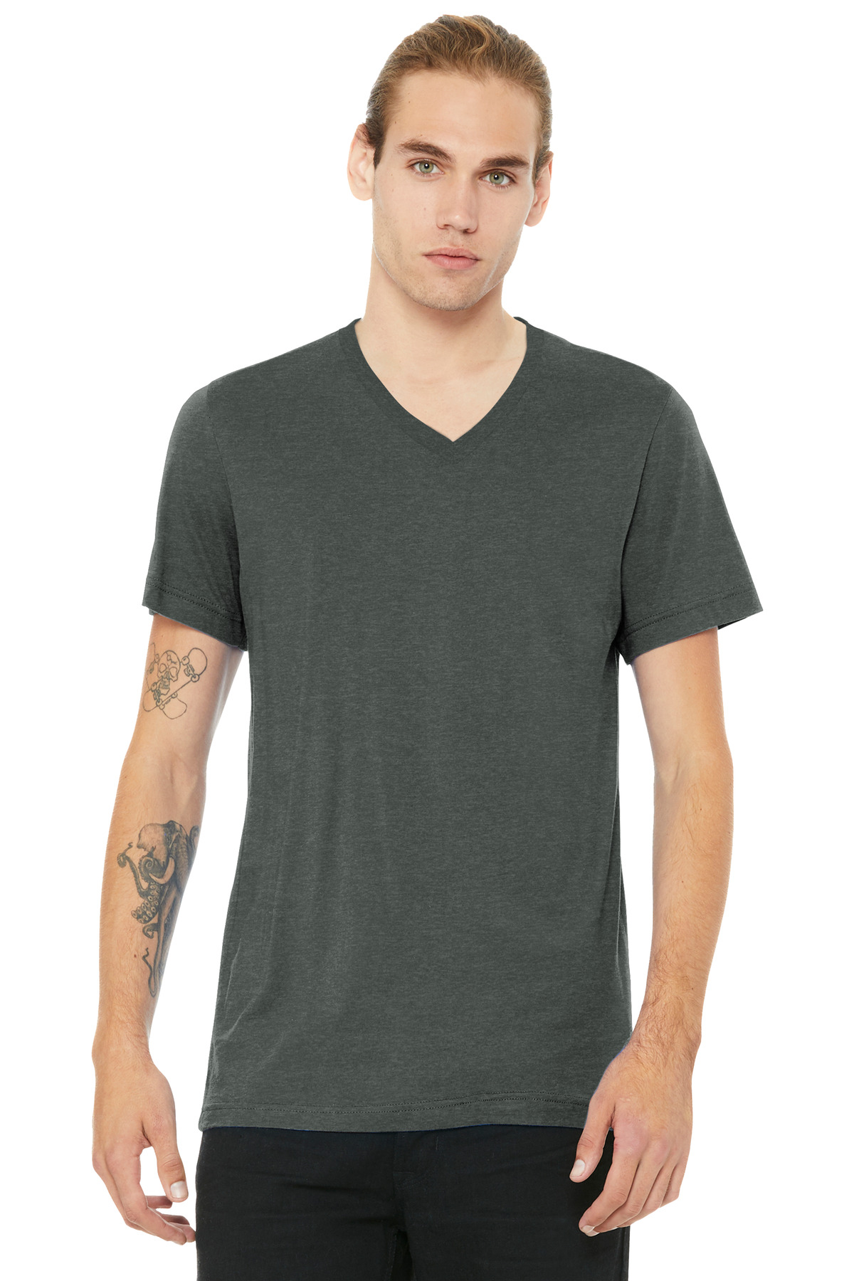 BELLA+CANVAS Unisex Heather CVC V-Neck Tee BC3005CVC 77