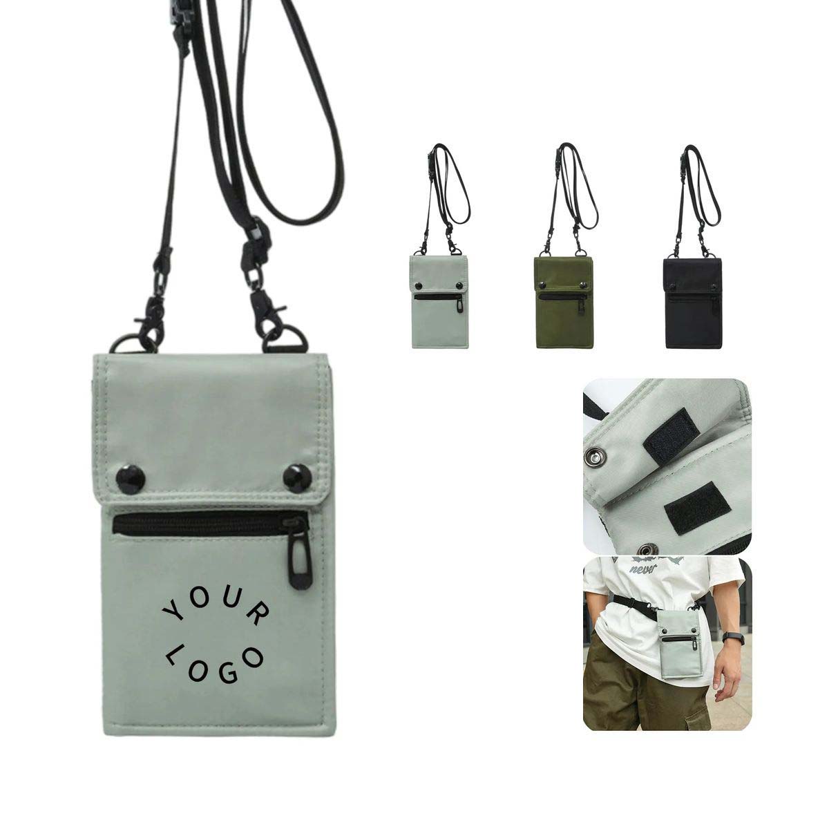 Single Shoulder Phone Bag with Layered Storage 1