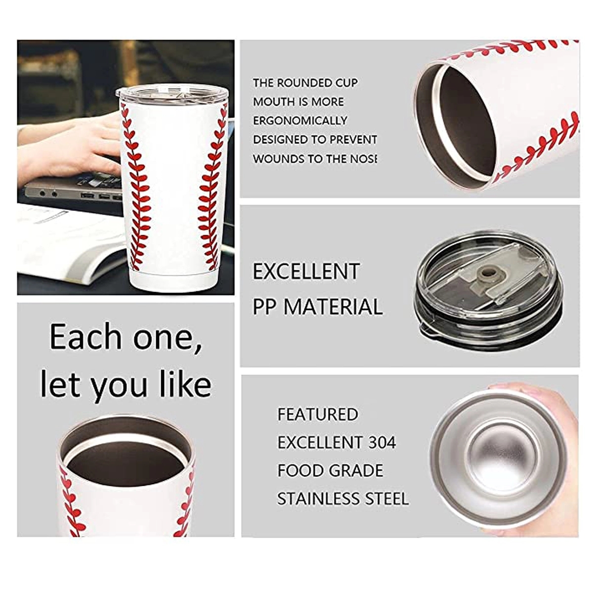 Football Print 20-30Oz Tumbler Ss Vacuum 2