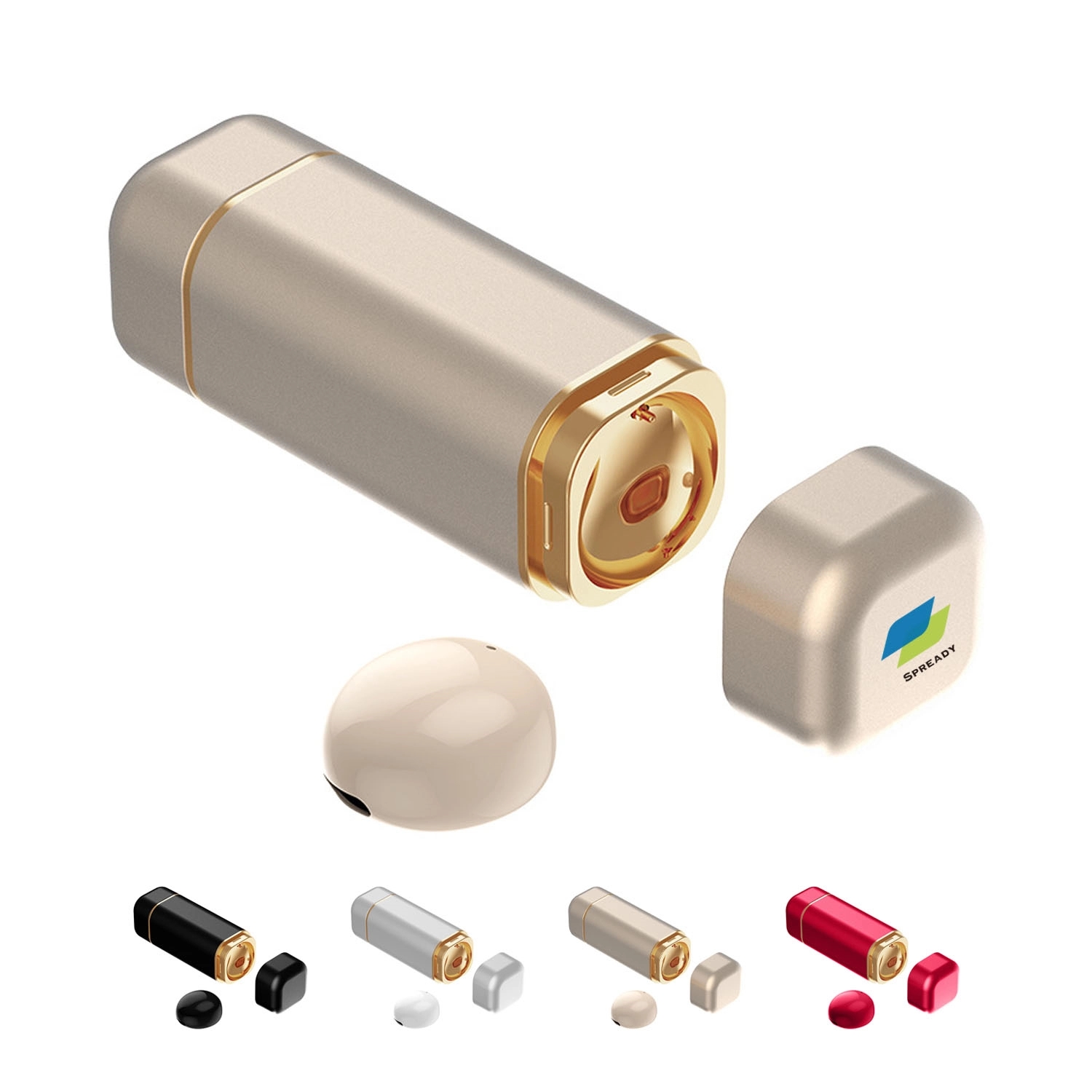 Small Lipstick Invisible Wireless Bluetooth Earbuds 3