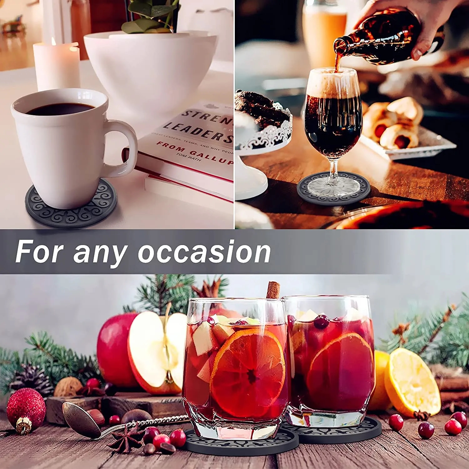 Silicone Absorbent Coasters for Drinks 2