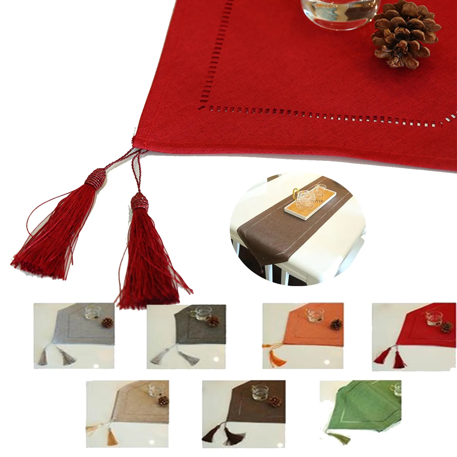 Homes Cotton Linen Table Runner 5