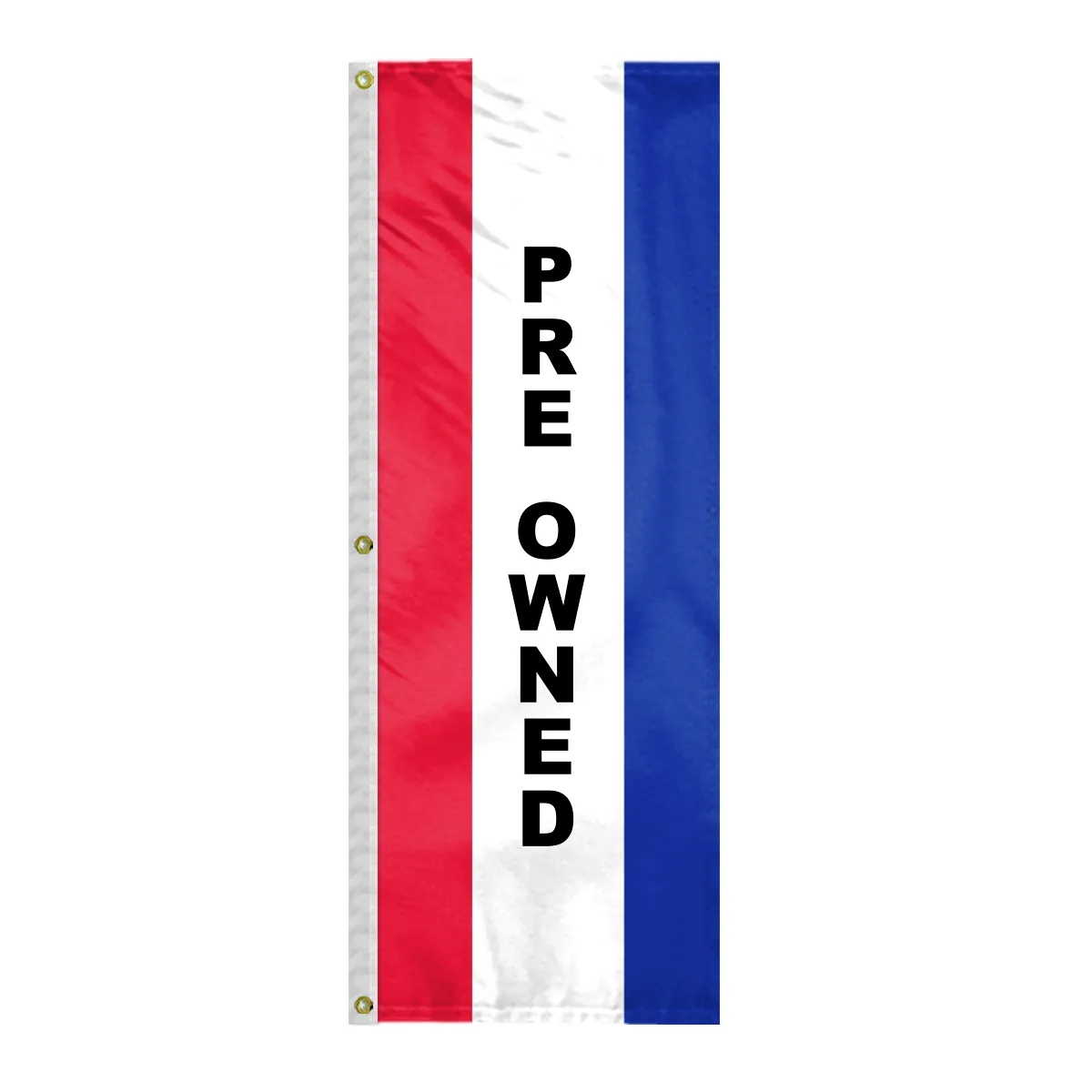 8' x 28" (3) Sewn Stripes Vertical Message Flag 18